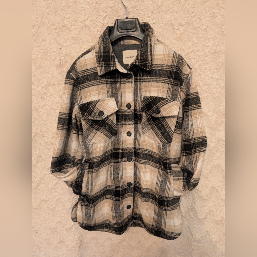 Plaid Button-Up Shirt